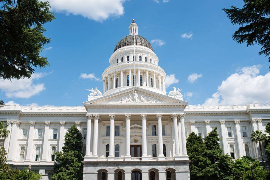 capitol building with blue sky behind it